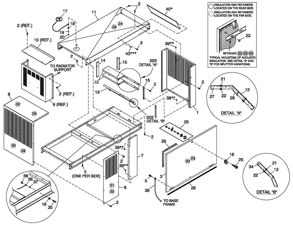 Enclosure C2 Diagram and Parts List for 0052200 (4250251 - 4278341)(2005) Generac Generator
