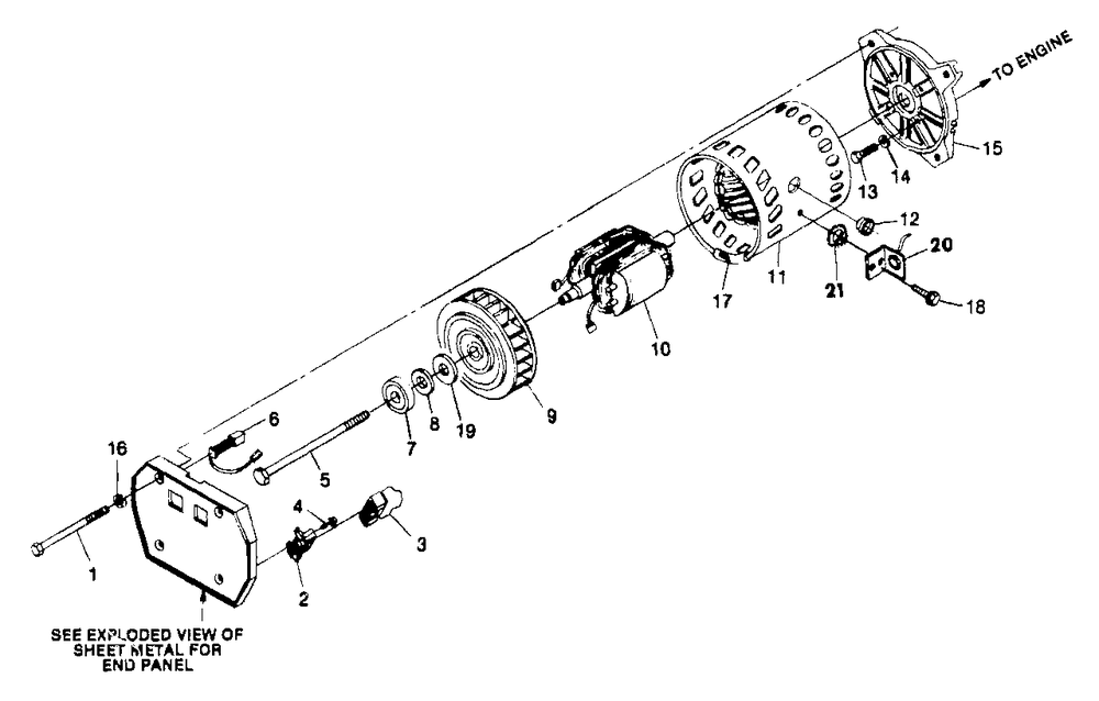 A-C Generator Model No. 8954-0 Diagram and Parts List for H4000 (8954-0)(8954-0) Generac Generator