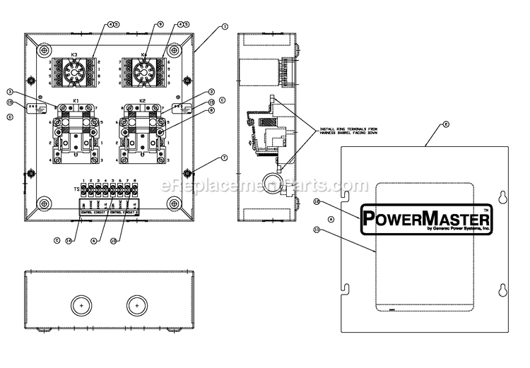 Assembly Diagram and Parts List for 0052390 (4526894)(2015) Generac Generator