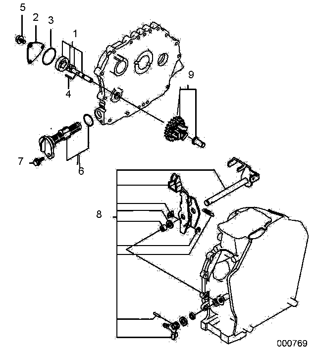 Oil Pump And Governor Diagram and Parts List for 0068640 (9865295 - 9878373)(2015) Generac Generator