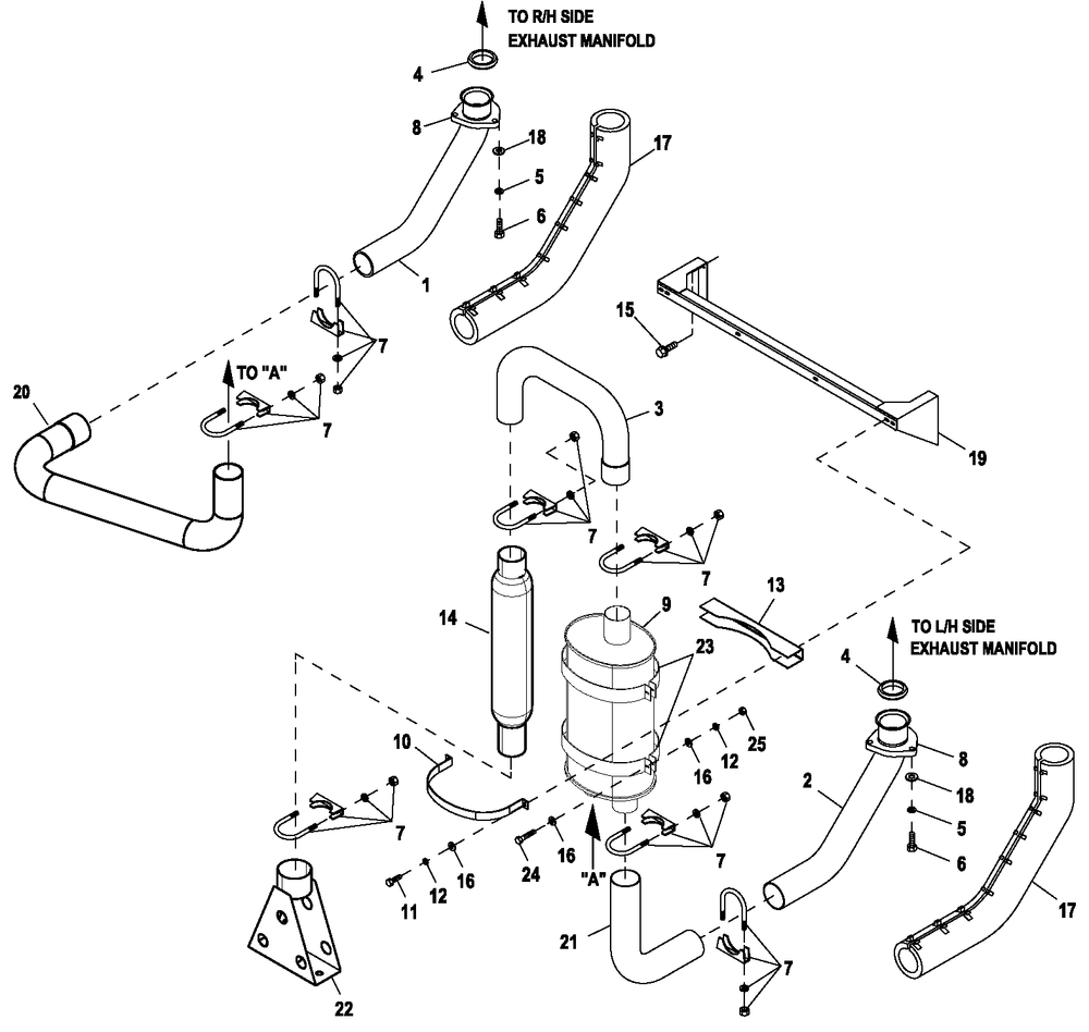 Ev Exhaust 5.4l C2 Cpl Diagram and Parts List for 0055992 (7000001)(2012) Generac Generator