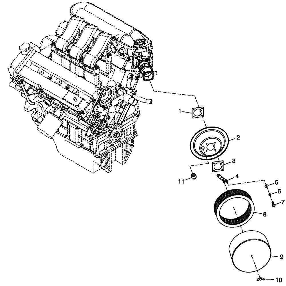 Air Cleanr C4 Diagram and Parts List for BT06030AVSN (4506V20496 - 4606V21098)(2006) Generac Generator