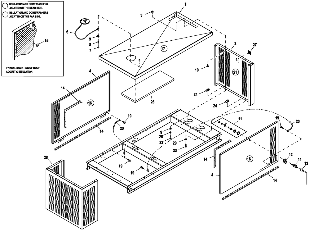Ev Enclosure C1 Cpl Diagram and Parts List for 0053363 (4786586)(2007) Generac Generator
