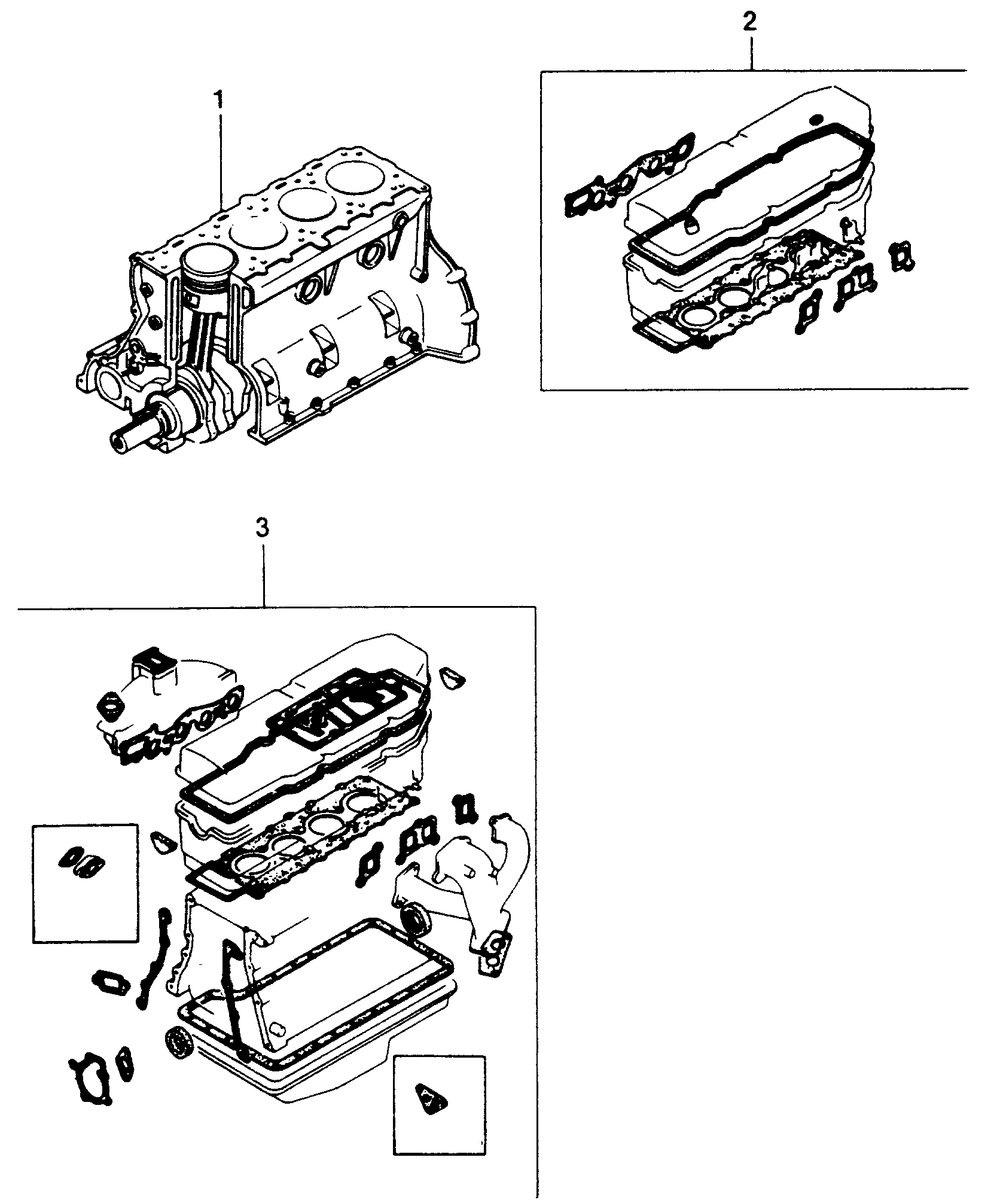 Short Block And Gasket Sets Diagram and Parts List for 1009-C  Generac Welder