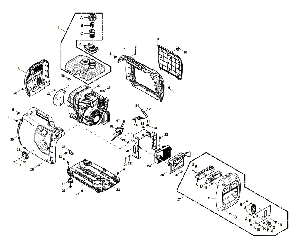 Fig-0 Diagram and Parts List for G0068661  Generac Generator