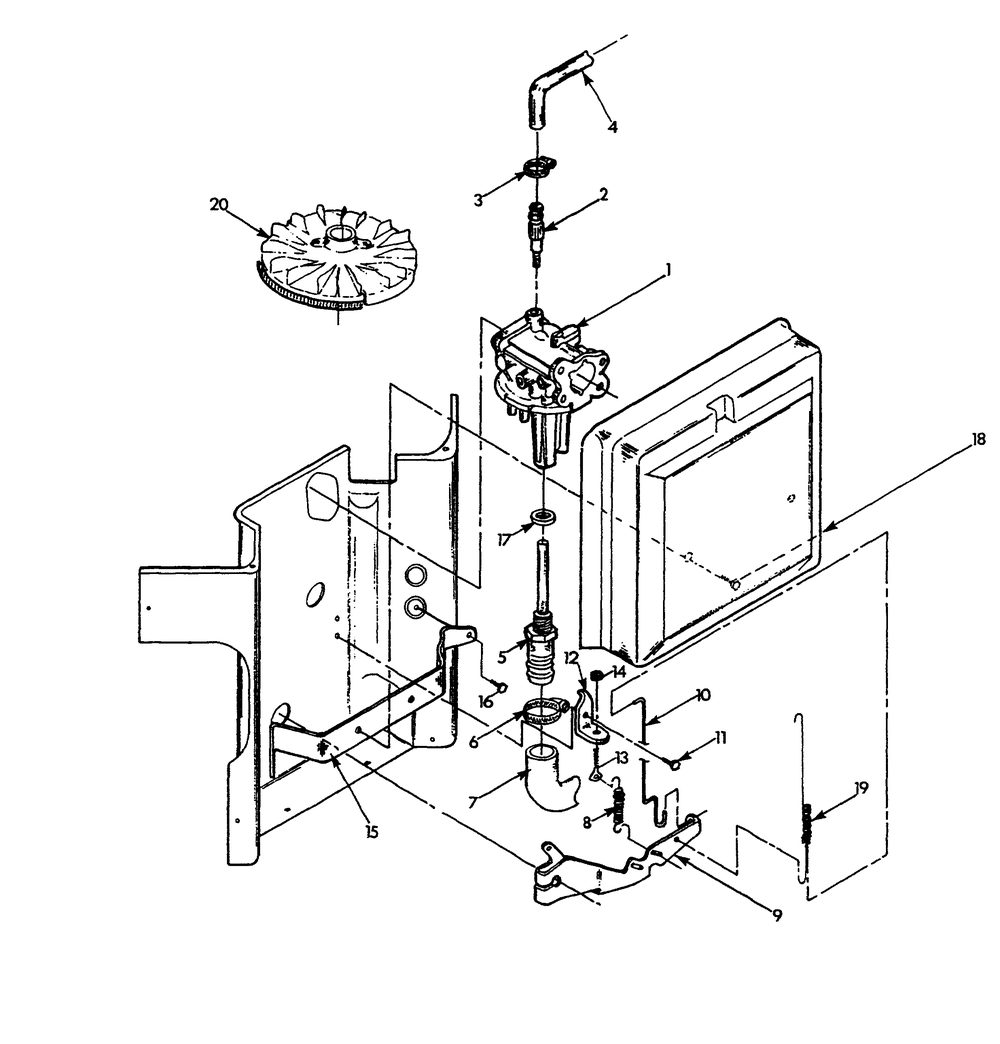 Natural Gas Carburetor Diagram and Parts List for 9653-0  Generac Generator