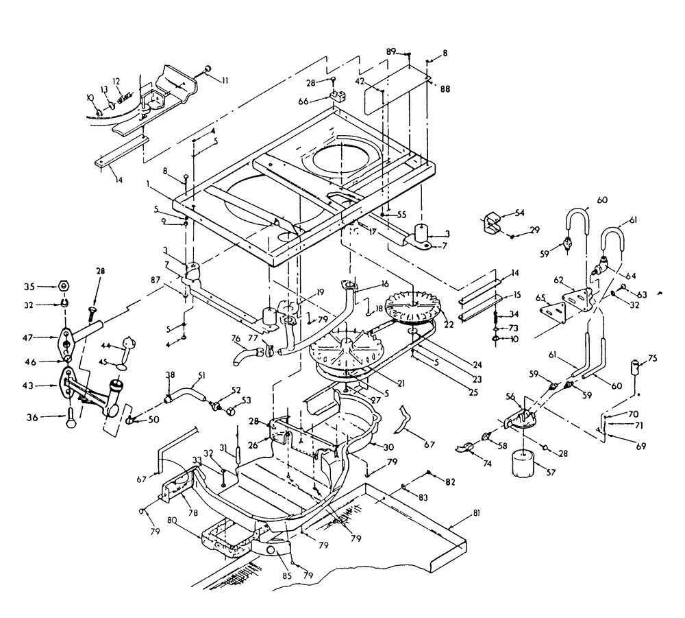 Base And Pulleys - Side Exhaust Diagram and Parts List for 9208-0  Generac Generator