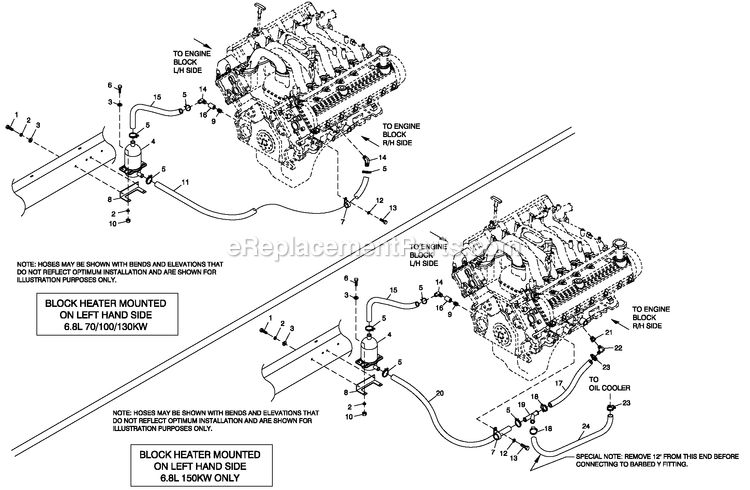 Block Heater 6.8l C5 Diagram and Parts List for QT07068GNNNA (5011556)(2008) Generac Generator