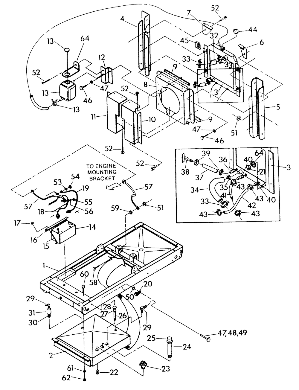 Mounting Base Diagram and Parts List for 9134-2  Generac Generator