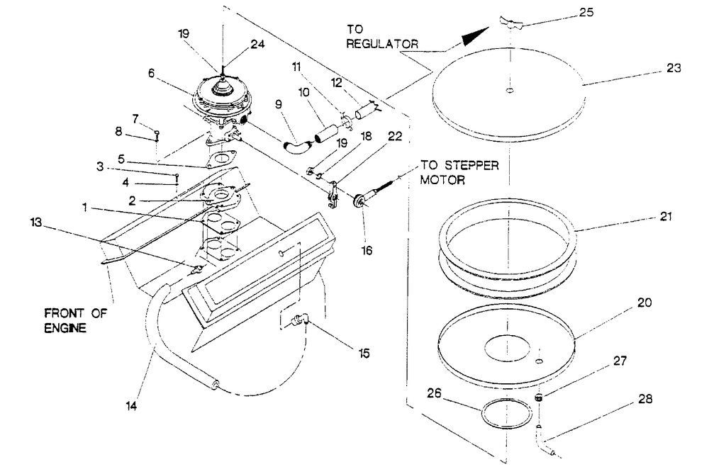 Natural/Vapor Gas/Lpg Liquid Carburetor Diagram and Parts List for 4080-0  Generac Generator