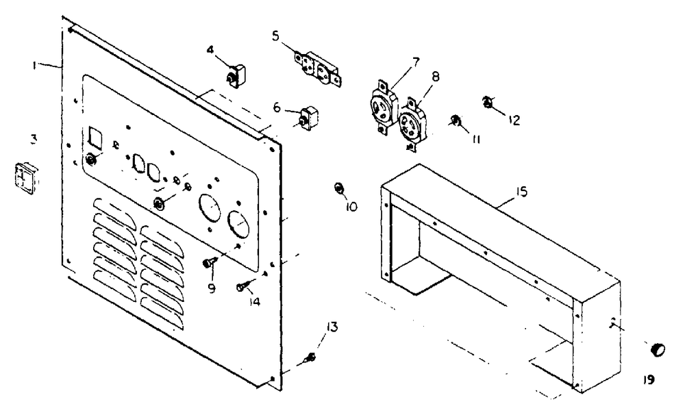 Receptacle Panel Diagram and Parts List for L4000 (9023-0)(9023-0) Generac Generator