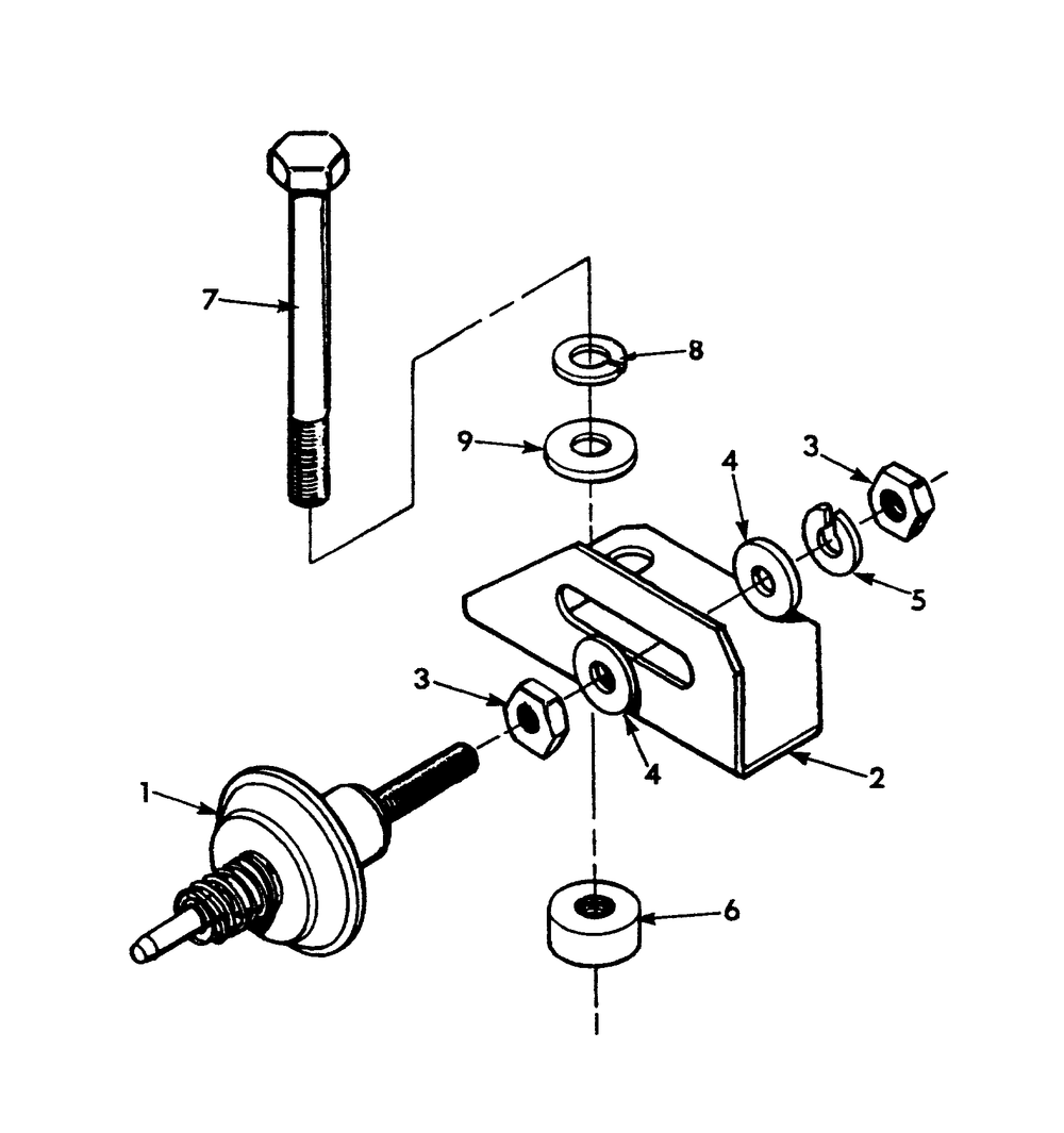 Mechanical Dashpot Diagram and Parts List for 9303-5  Generac Generator