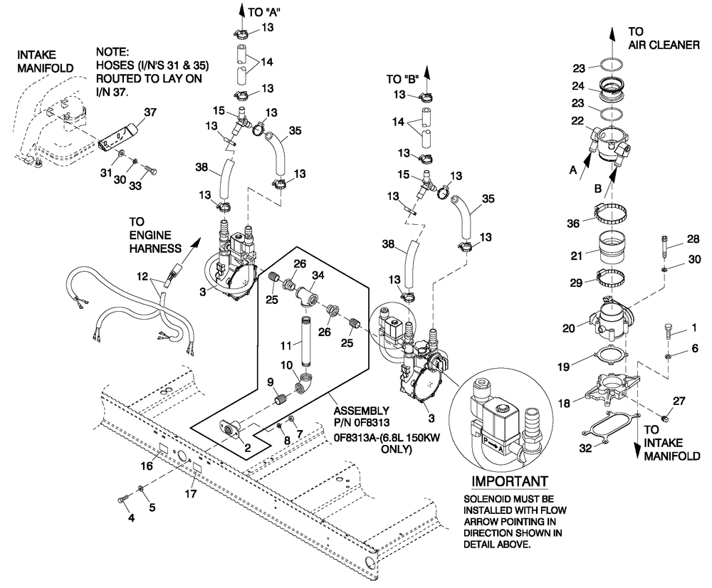 Fuel Natural Gas Ford 6.8l 130kw And 6.8l 150kw Diagram and Parts List for CT13068AVAN (1908V27747)(2008) Generac Generator