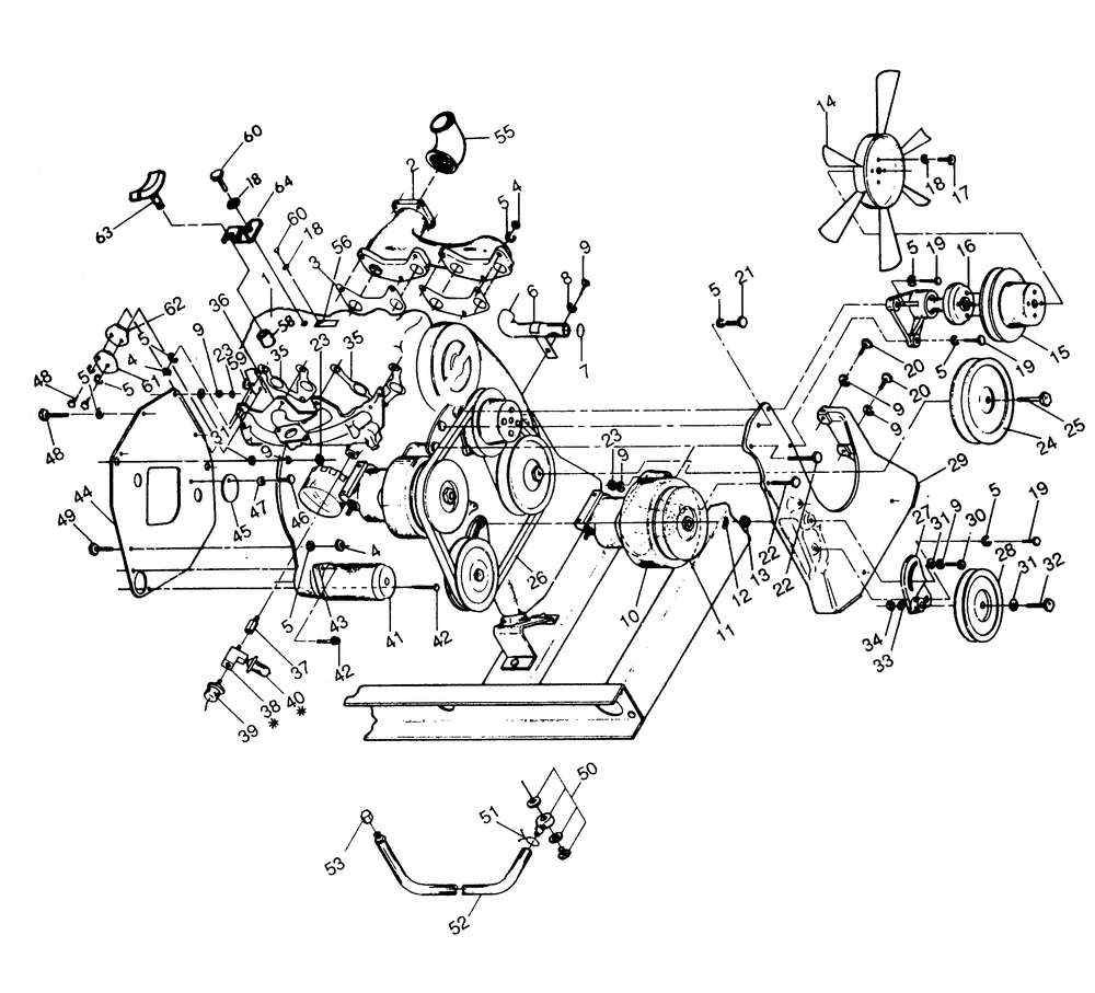 Engine Parts Diagram and Parts List for 9351-0  Generac Generator