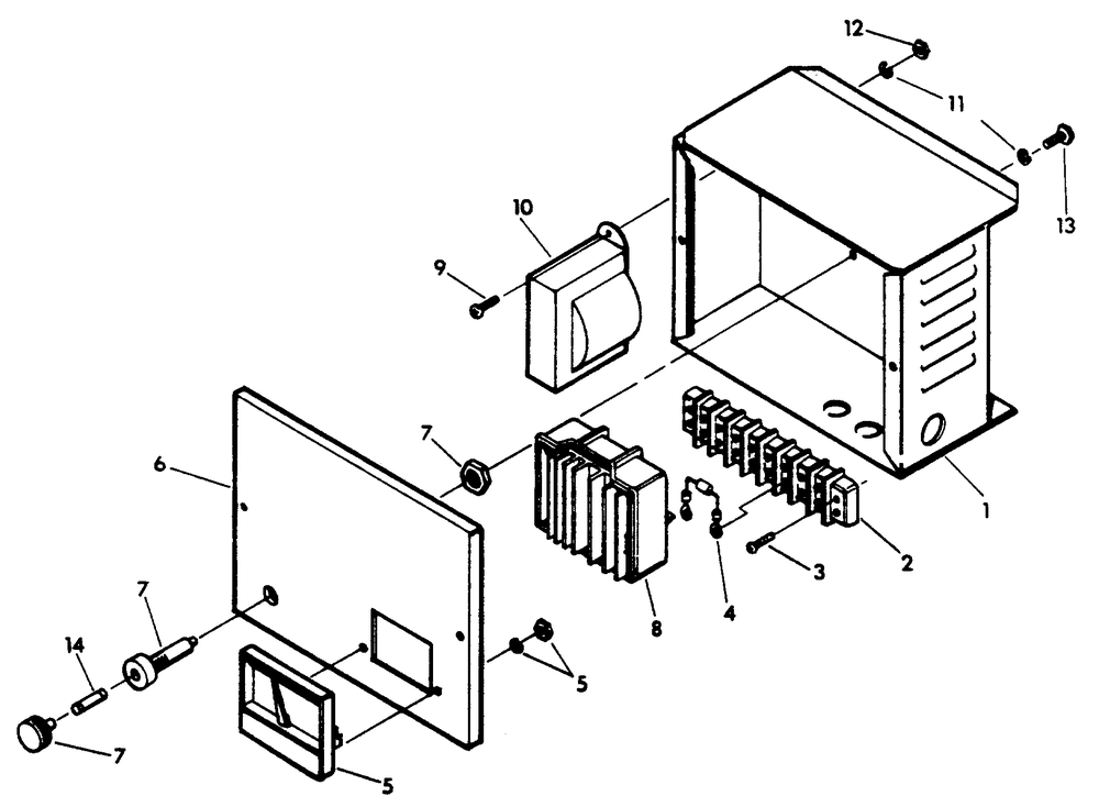 2 Amp, 12 Volt Battery Charger Diagram and Parts List for 9300-0  Generac Generator