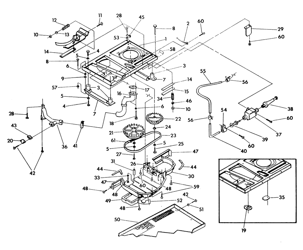 Base And Pulleys Diagram and Parts List for 9712-0  Generac Generator