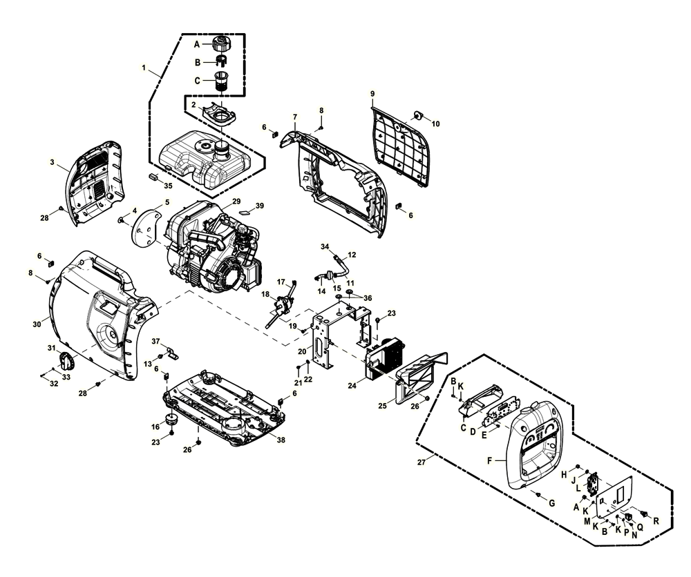 Fig-0 Diagram and Parts List for G0071230  Generac Generator