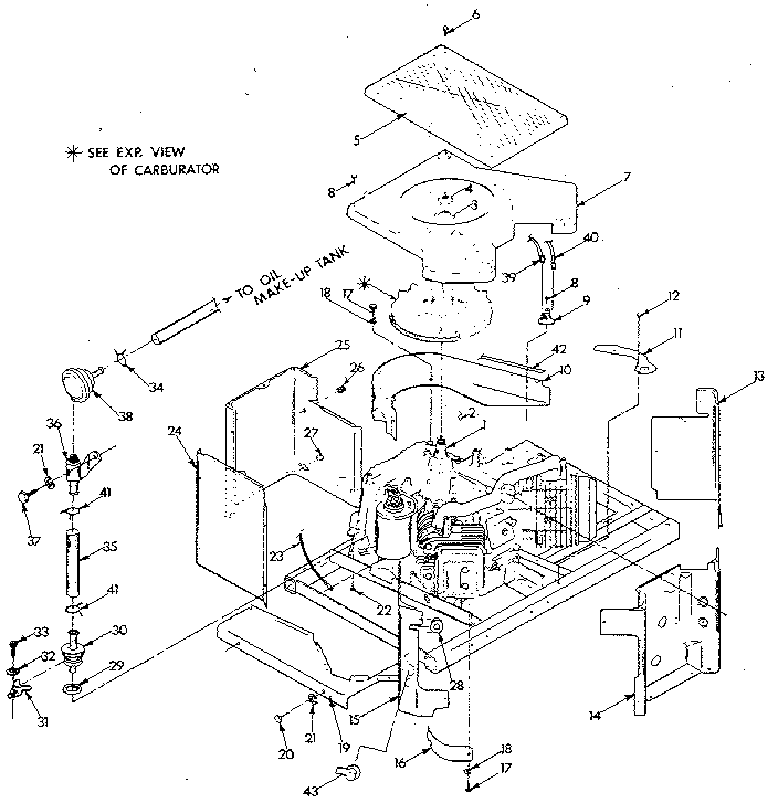 Sheet metal Diagram and Parts List for 9011-0  Generac Generator