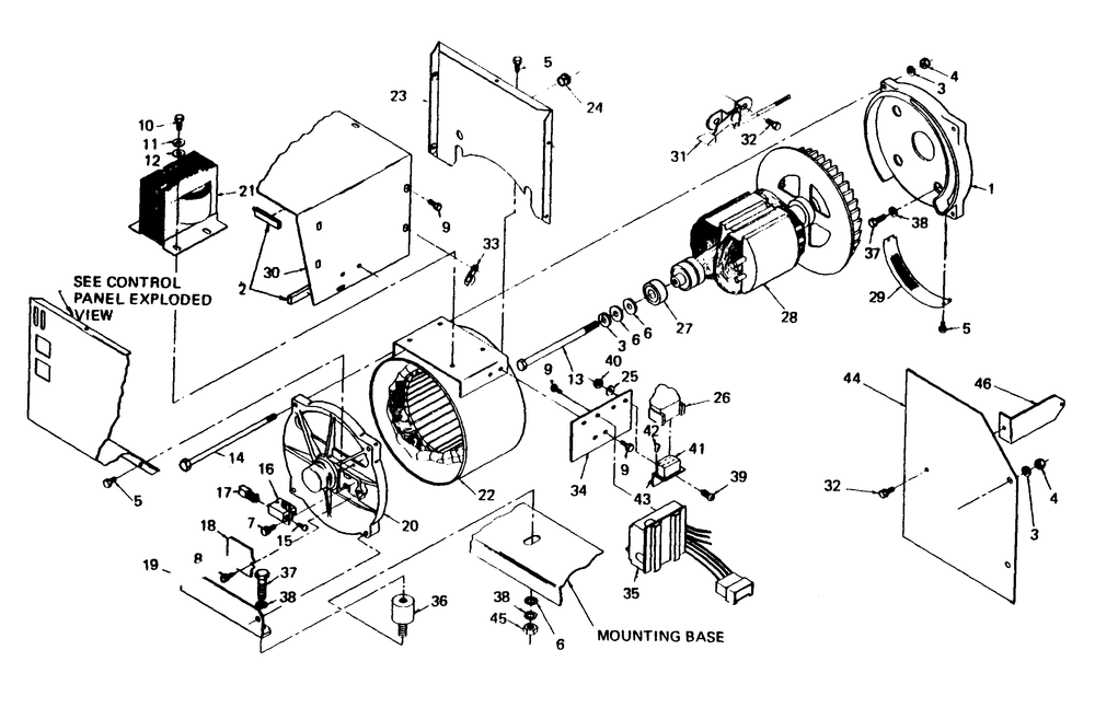 Alternator Assembly Diagram and Parts List for 6959-0  Generac Welder