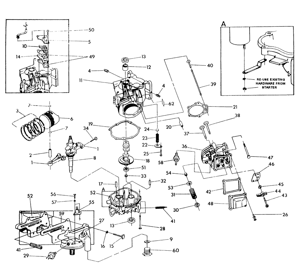 Long Block Diagram and Parts List for 9890-0  Generac Generator