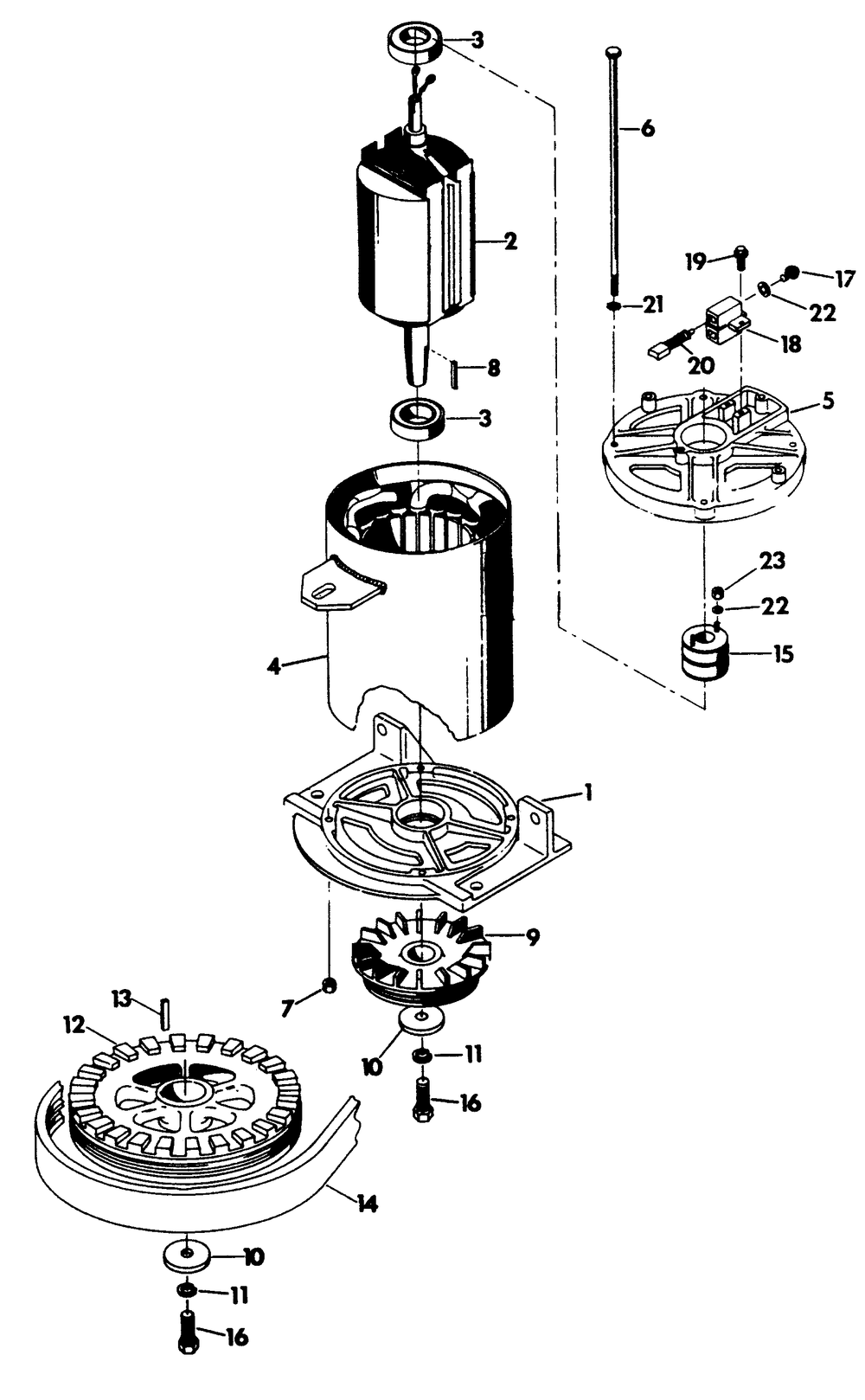 Alternator Diagram and Parts List for 6318-2  Generac Generator