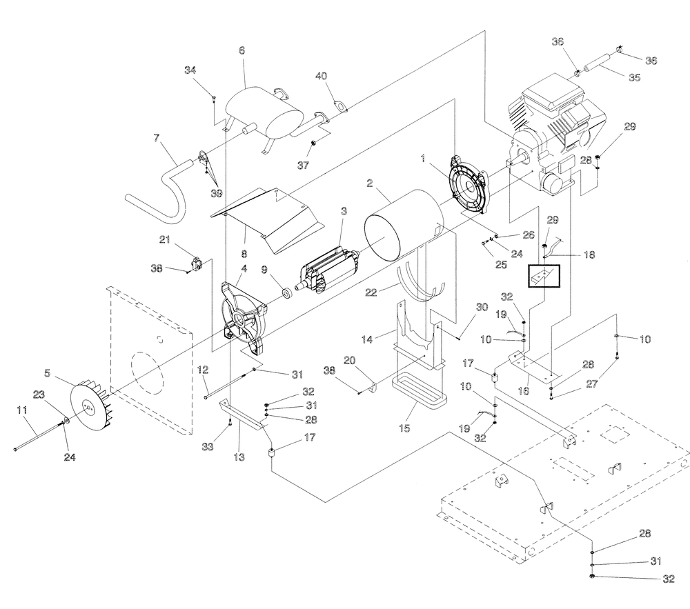 Generator 1 Diagram and Parts List for 0043890 (3535636 - 3626373)(2014) Generac Generator