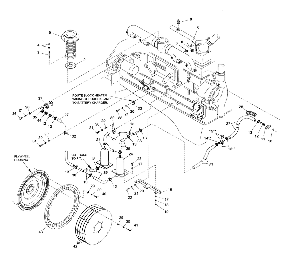 Engine Parts - Drawing 2 Diagram and Parts List for 4589-0  Generac Generator