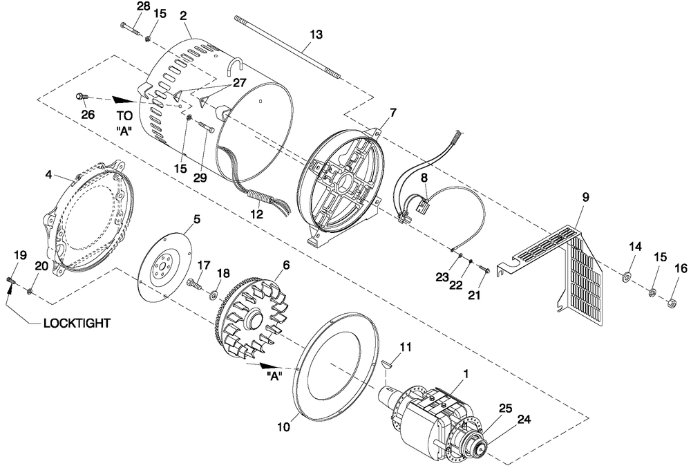 Cpl Alternator Direct Excitation Diagram and Parts List for QT06030ANSN (4361373 - 5017502)(2008) Generac Generator