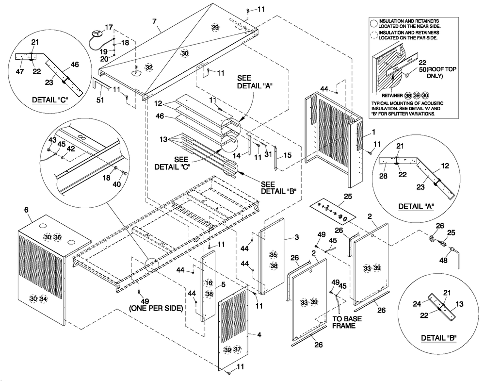 Enclosure C5 Diagram and Parts List for QT10068AVAYA (6210339)(2010) Generac Generator