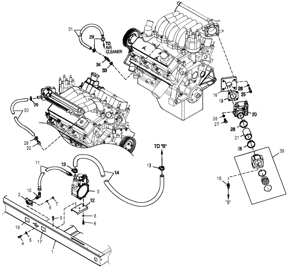 Fuel System Diagram and Parts List for 0049172 (3850226 - 3980593)(2004) Generac Generator