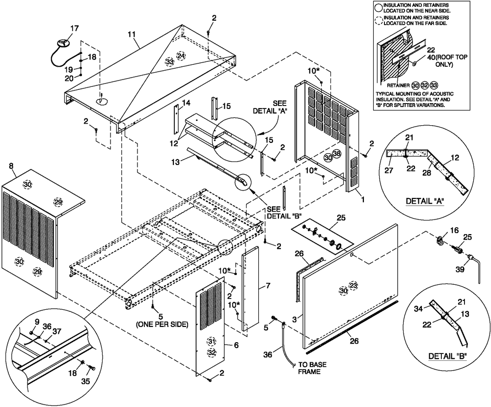 Enclosure C2 Diagram and Parts List for QT02524ANSN (4784321 - 4814098)(2007) Generac Generator