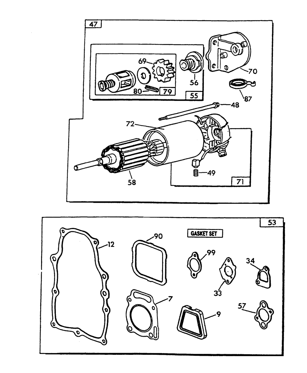 Engine Common Parts 3 Diagram and Parts List for 9735-0  Generac Generator