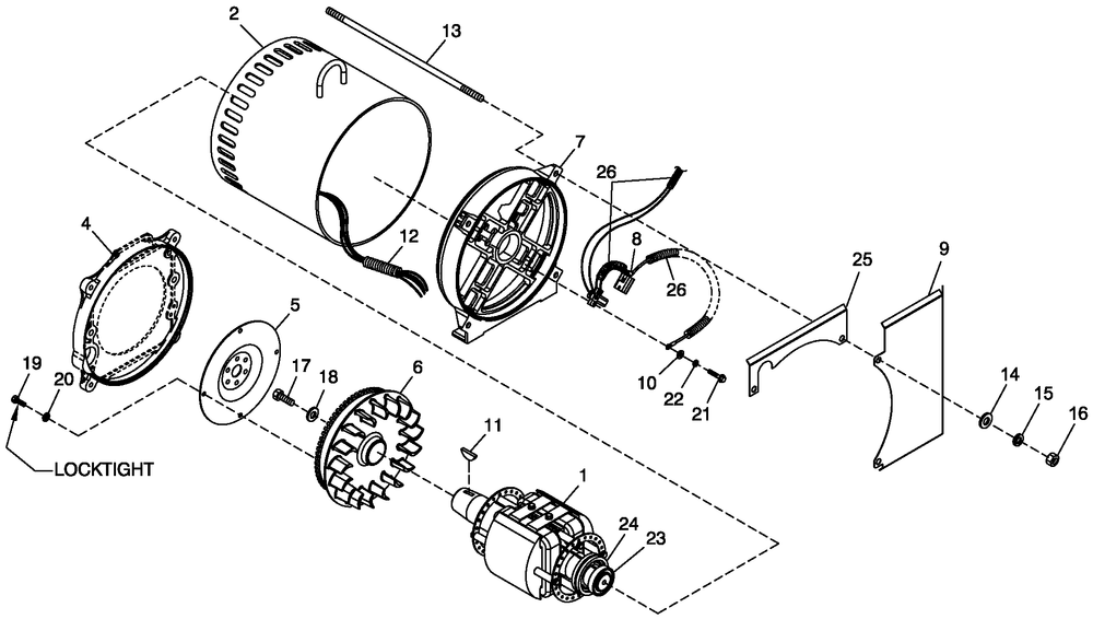 Cpl Alternator Direct Excitation Diagram and Parts List for 0052631 (4442921 - 4788029)(2007) Generac Generator