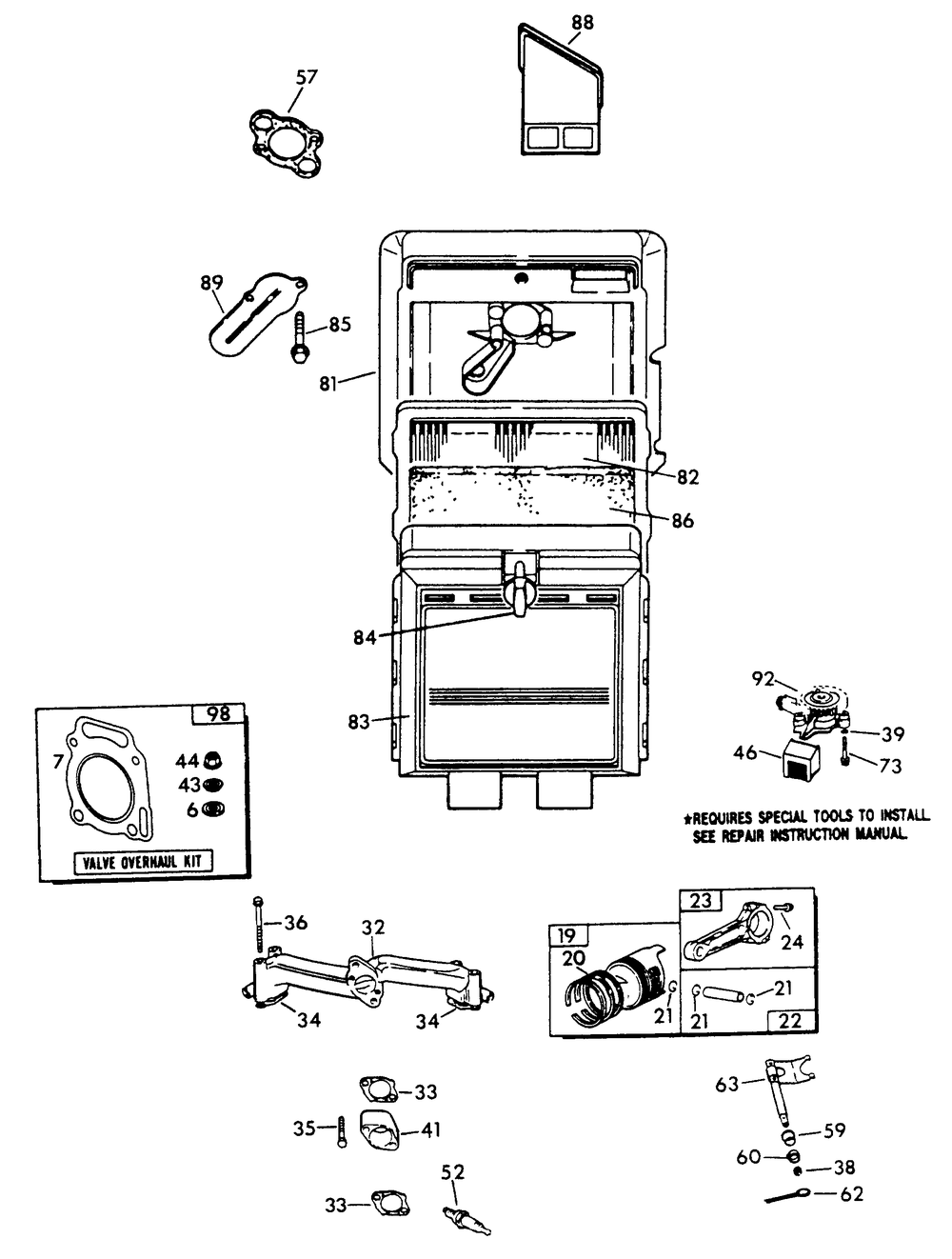 Engine Ii Diagram and Parts List for 0864-1  Generac Generator