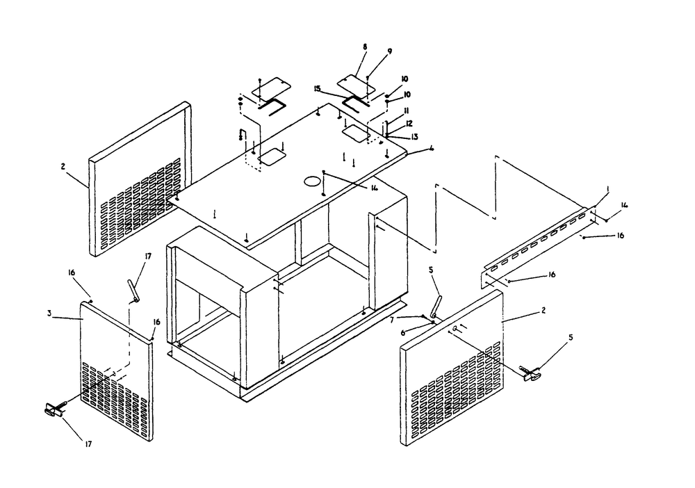 Compartment Diagram and Parts List for 0589-2  Generac Generator