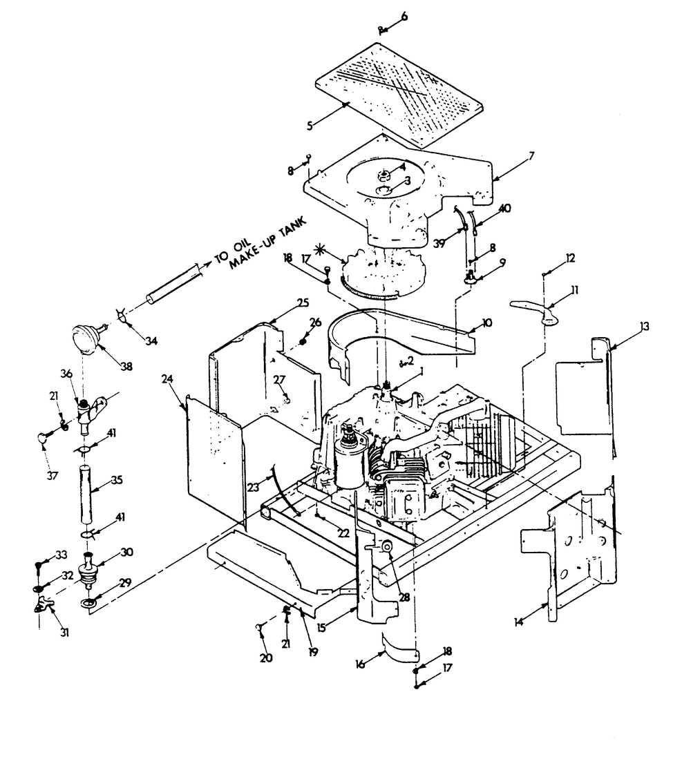 Engine Enclosure Diagram and Parts List for 9007-0  Generac Generator