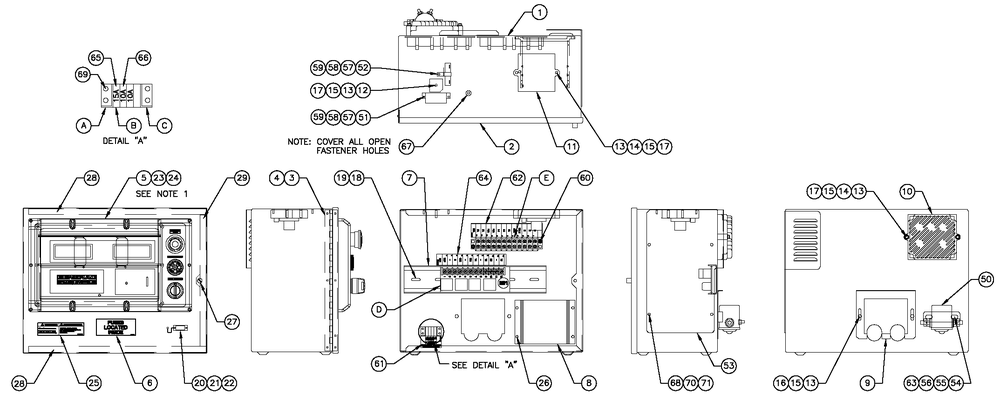 H Panel 2a Battery Charger Diagram and Parts List for CT15068ANSN (1507V23117)(2007) Generac Generator
