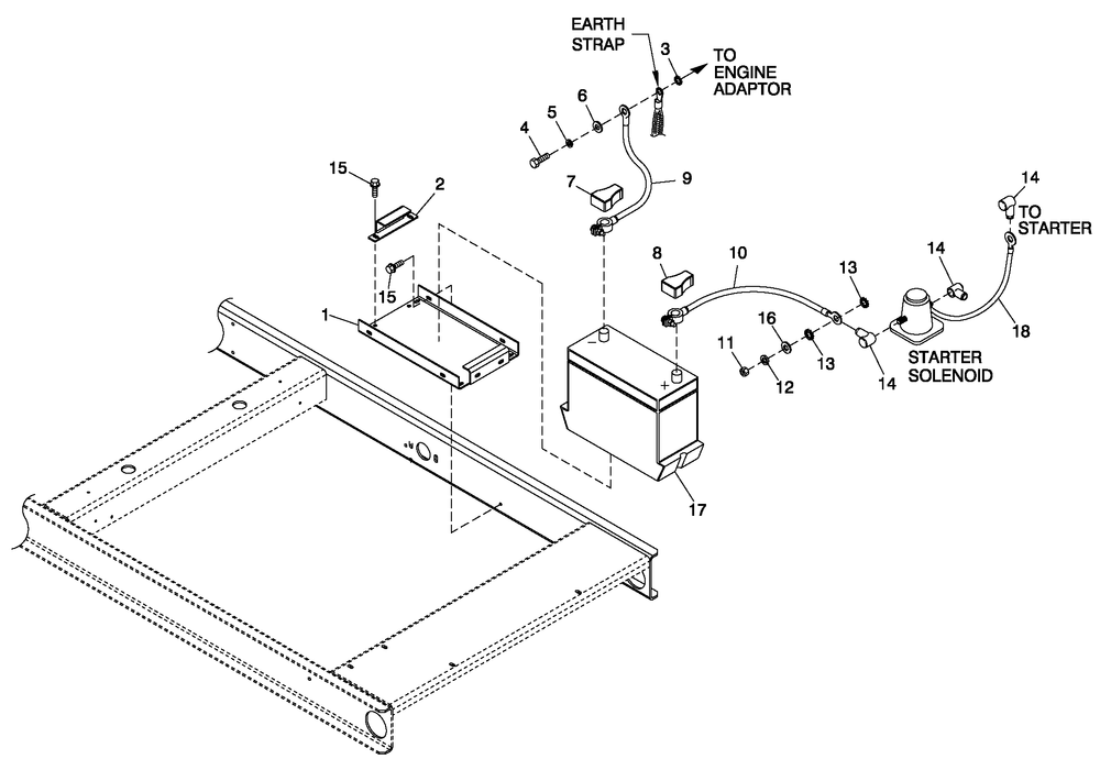 Battery C1 Cpl Diagram and Parts List for 0052170 (0406V10340)(2006) Generac Generator