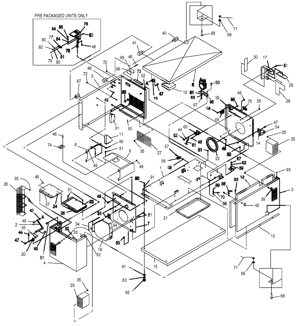 Enclosure 1 Diagram and Parts List for 0044563 (4117596 - 4138949)(2005) Generac Generator