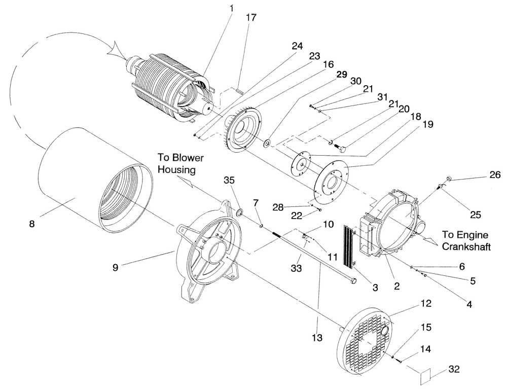 Generator Diagram and Parts List for 0041260 (3167756 - 3214478)(2014) Generac Generator
