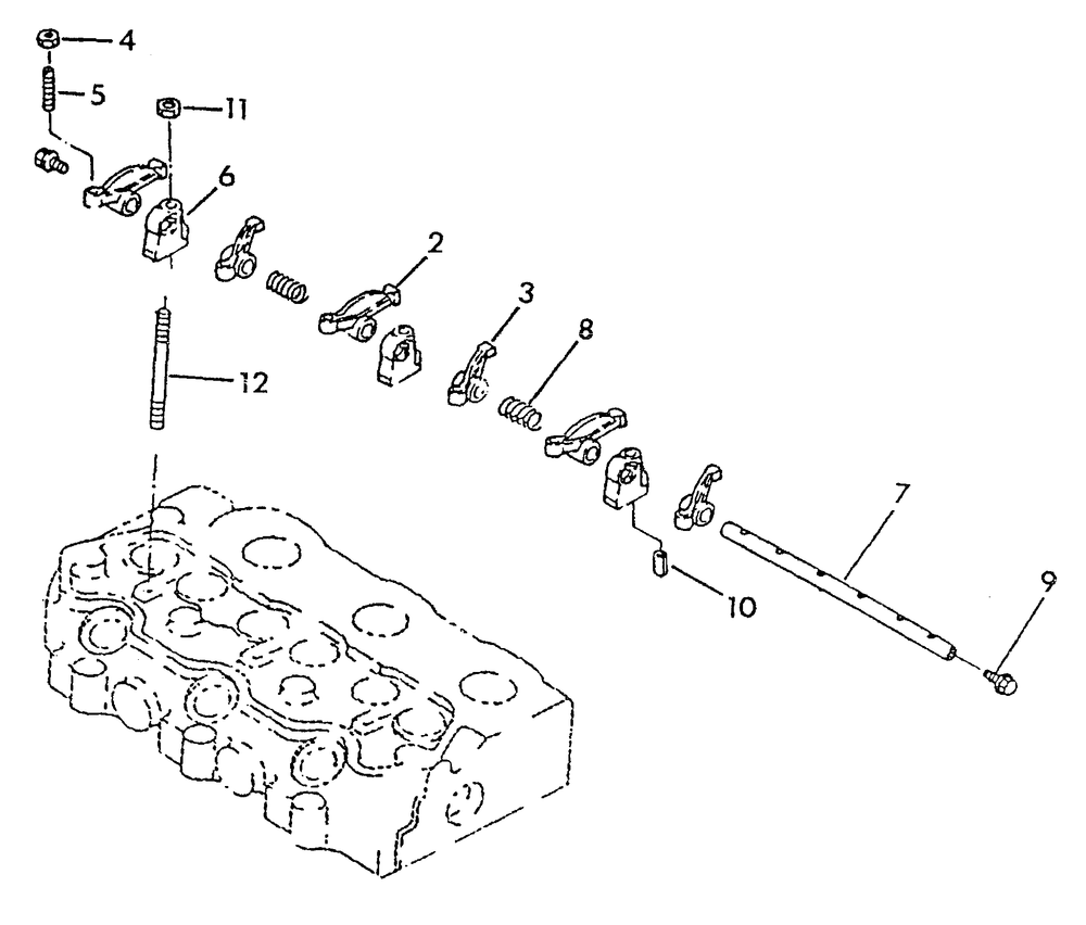 Rocker Arm Assembly Diagram and Parts List for 9344-2  Generac Generator