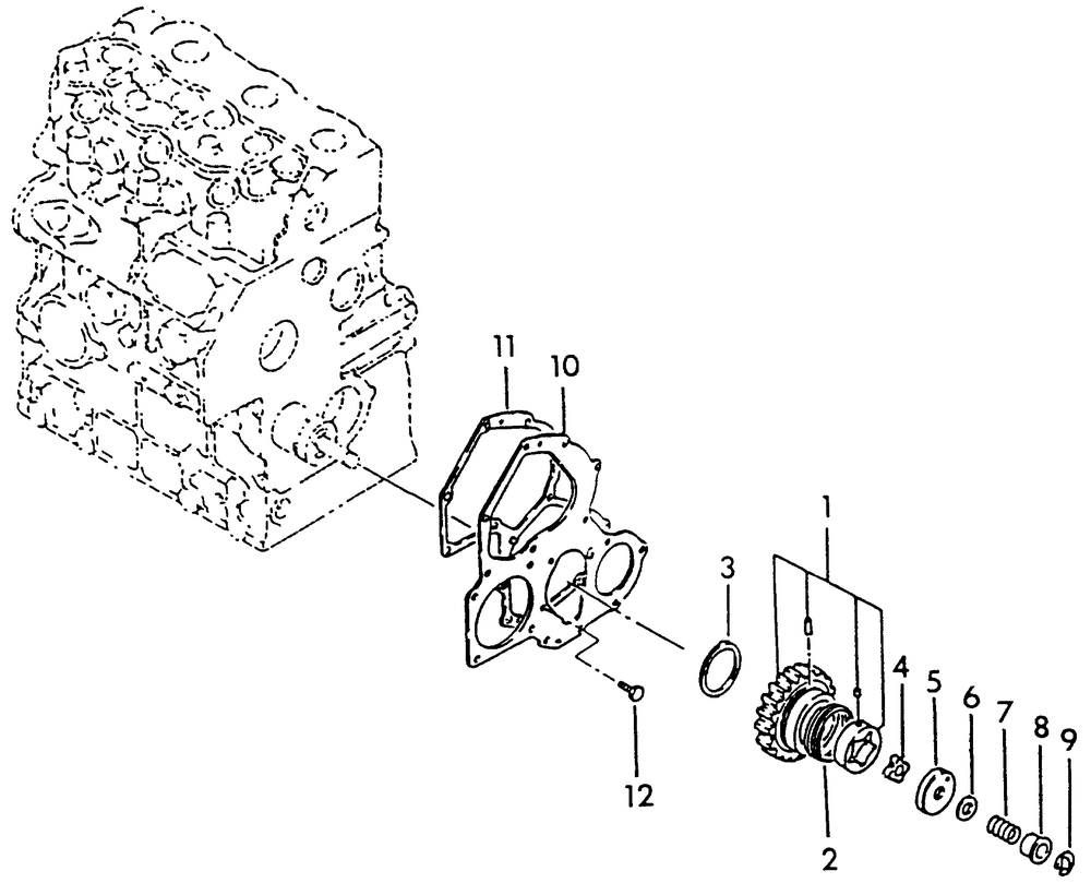 Oil Pump Components Diagram and Parts List for 9055-1  Generac Generator