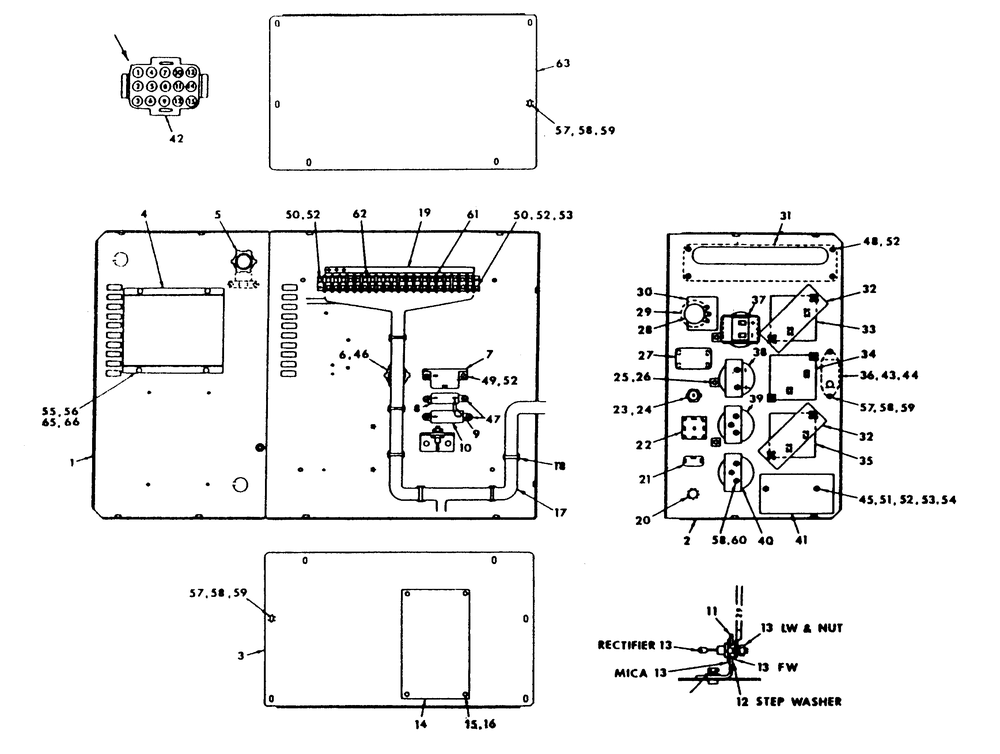 Control Panel Diagram and Parts List for 9303-0  Generac Generator