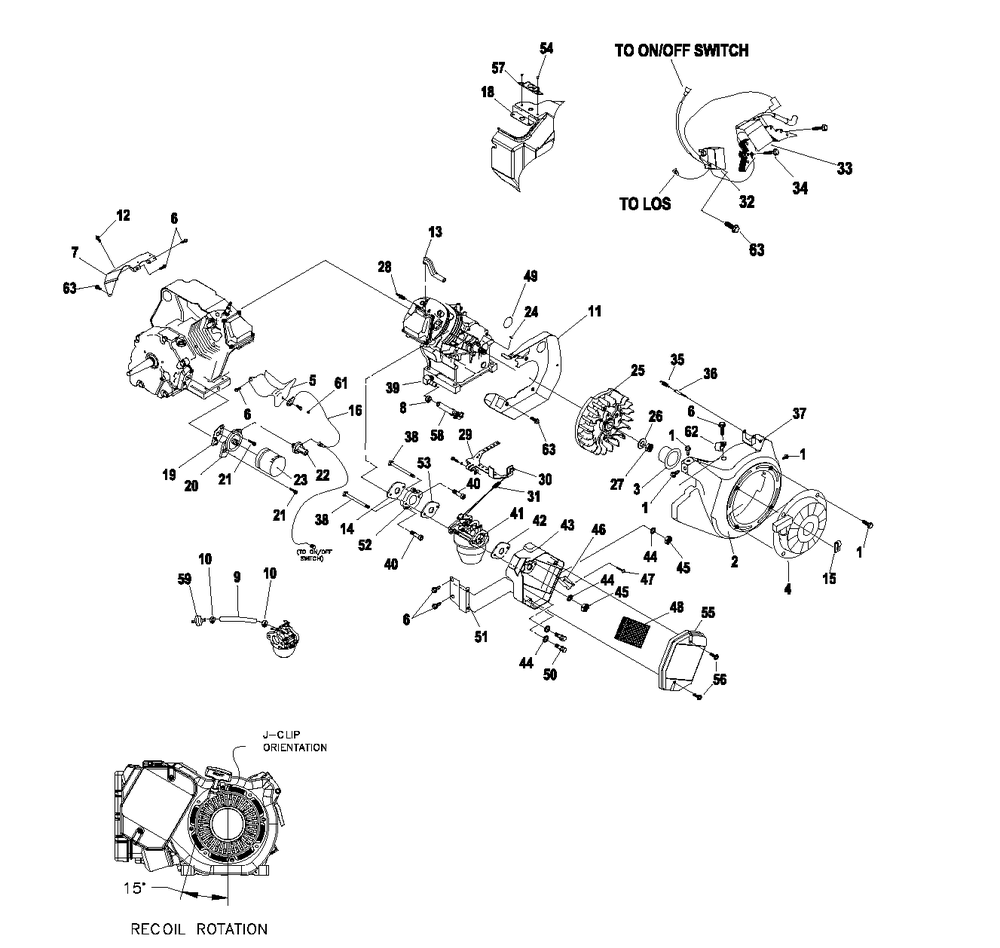 Engine Gh410 Xg7 Ps 2 Diagram and Parts List for 0058000 (5573712 - 6087570)(2010) Generac Generator