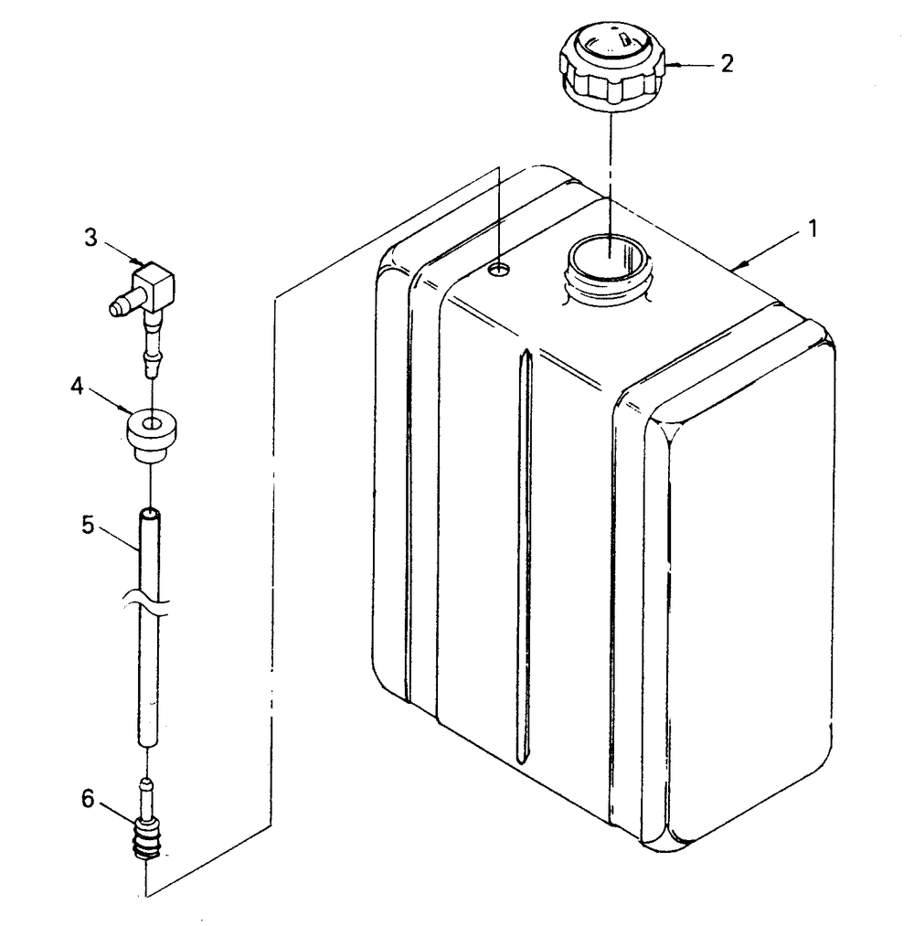Fuel Tank Diagram and Parts List for 8363-0  Generac Welder