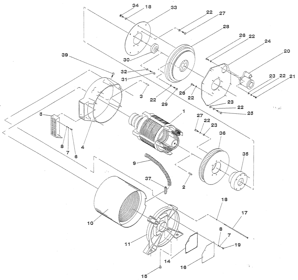Generator Diagram and Parts List for 0041360 (3154271 - 3248057)(2014) Generac Generator
