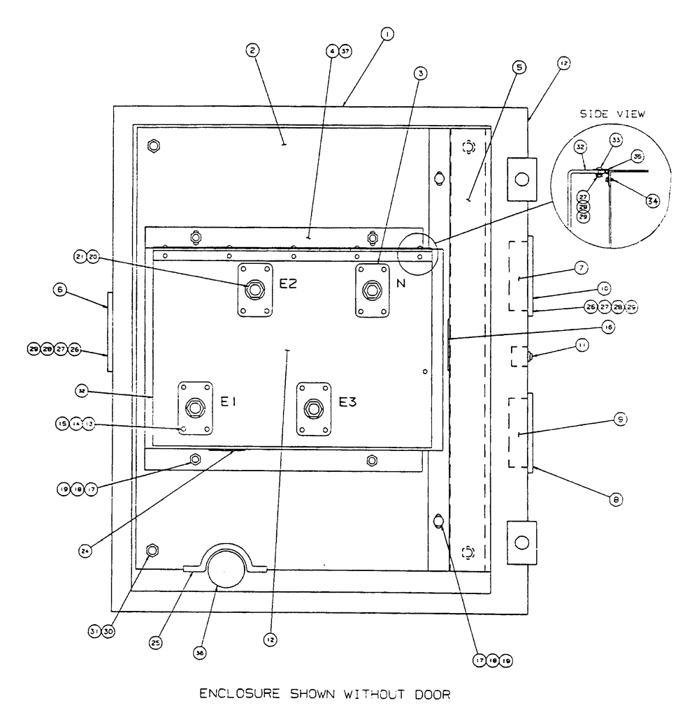 Outlet Panel Diagram and Parts List for 9301-3  Generac Generator