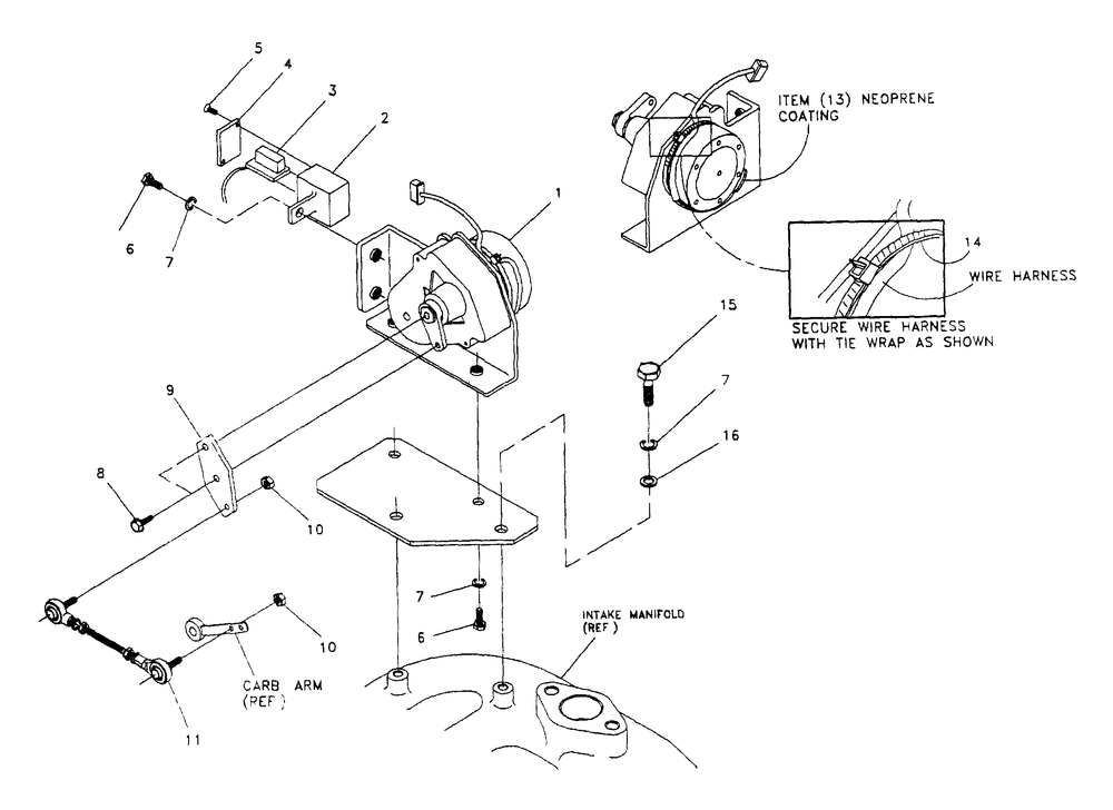 Electric Governor Diagram and Parts List for 0990-0  Generac Generator