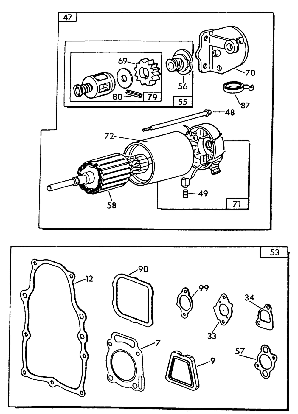 Engine Common Parts 3 Diagram and Parts List for 9592-2  Generac Generator