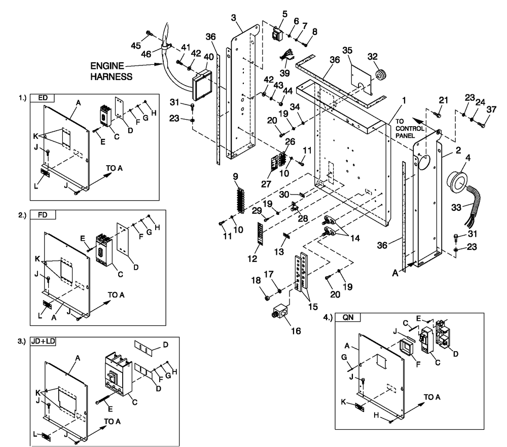 Cpl C2 And C4 Flex Hsb Diagram and Parts List for 0052610 (4370455 - 4409833)(2006) Generac Generator